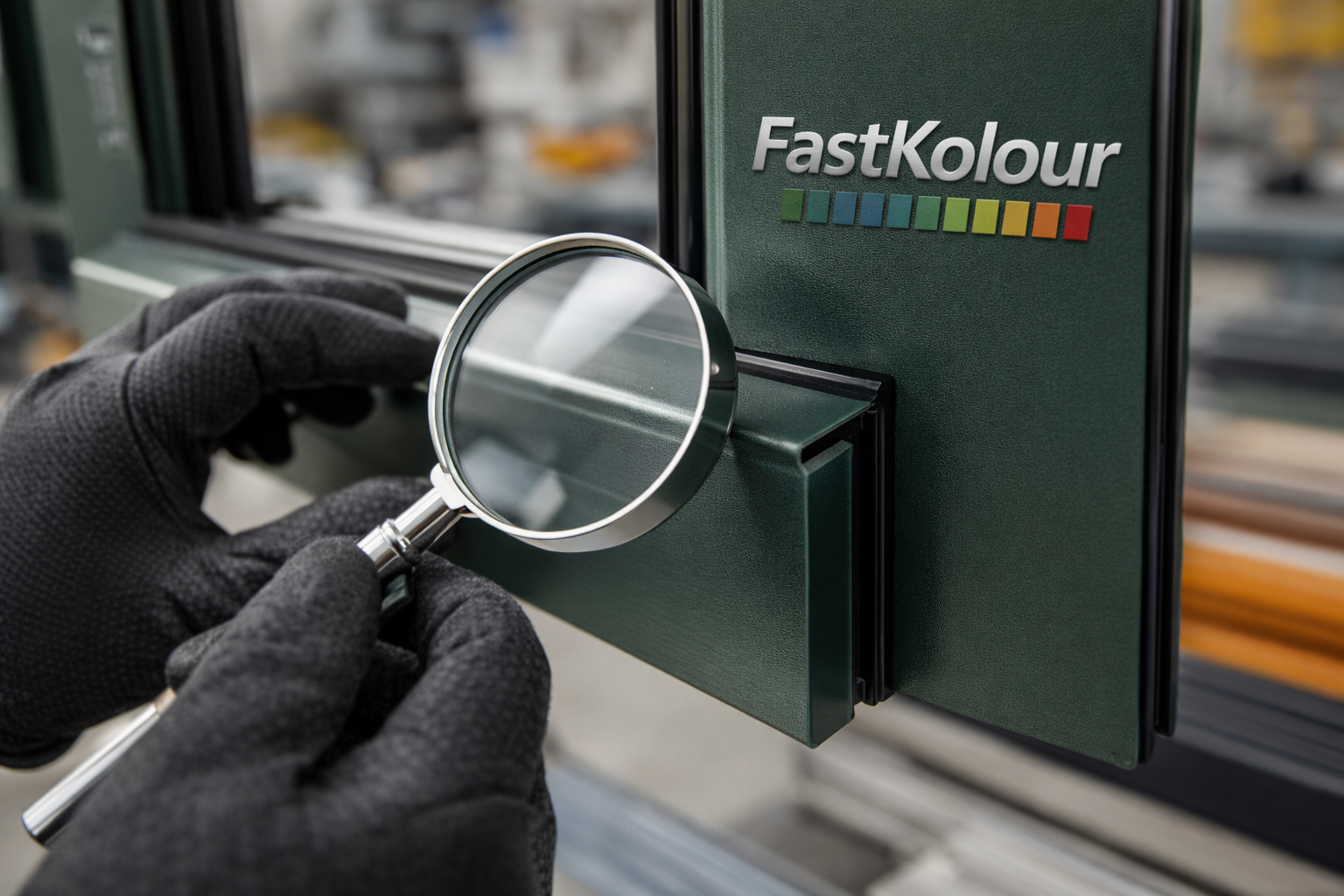 FastKolour aluminium frame colour quality inspection